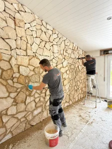 Mur en pierre sur mesure
