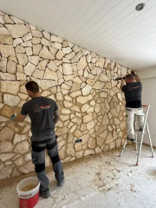 Mur en pierre sur mesure