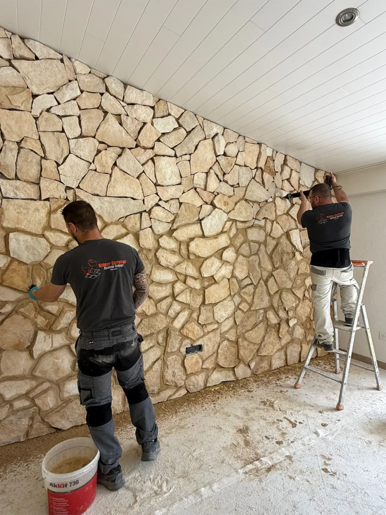 Mur en pierre sur mesure